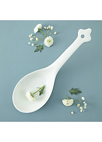 Muôi thẳng cán hoa, thìa canh, thìa cơm sứ Long Phương