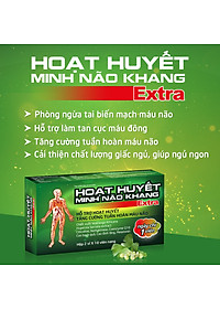 Hoạt Huyết Minh Não Khang Extra Dân Khang Giúp Hoạt Huyết Dưỡng Não Ngủ Ngon Giảm Rối Loạn Tiền Đình Hộp 20 Viên