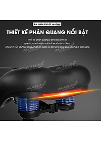 Đệm Yên Xe Đạp Thể Thao Đàn Hồi Mềm Dày Thoáng Khí Cao Cấp Giúp Êm Mông Thoải Mái (Bản Nâng Cấp) Chống Trượt, Siêu Êm Có Lỗ Rãnh Thoát (Thân Rộng) Mai Lee