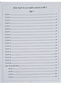 Combo Sách - Bài tập tuần Toán 2 tập 1 + 2