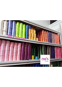 Dây ruy băng lụa 1cm cuộn 20m màu trơn