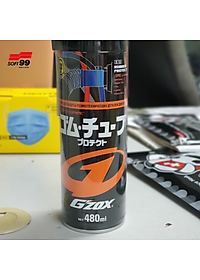 Chai xịt bảo dưỡng nhựa nhám, cao su, bề mặt da ô tô, xe máy G’zox Rubber Protect E-13 Soft99 480ml