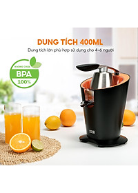Máy vắt cam Lebenlang LBL833, công suất lớn 1000W, dung tích 400ml, vắt kiệt nước, bảo hành 2 năm - hàng chính hãng