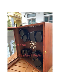 Tủ Xoay Đồng Hồ Cơ 8 Ngăn Vỏ Gỗ Lót Nỉ Nhung Hộp xoay, tích cót, lắc