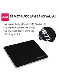 Miếng Lót Chuột DELI Hàng Chính Hãng Bàn Di Chuột Không Viền, Vải Jiaji Di Chuột Êm Ái Chống Thấm Nước Đàn Hồi Tốt