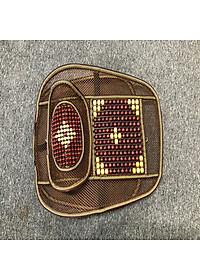 Bộ tấm lưới tựa lưng massage hạt gỗ trên xe ô tô, xe hơi DC-HG01