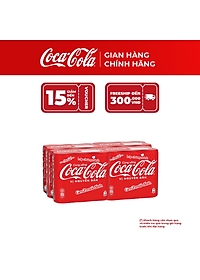 [SALE 11.11] Thùng/Lốc 24 Lon Coca-Cola Original 320ml – Nước Ngọt Giải Khát Vị Nguyên Bản, Coca-Cola Official Store