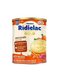 BỘT ĂN DẶM RIDIELAC GOLD HEO CÀ RỐT - HỘP THIẾC 350G