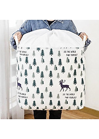 Giỏ đựng quần áo bằng vải cỡ lớn , túi đựng chăn gấp gọn Chính Hãng TOKDODO (Giao Màu Ngẫu Nhiên)