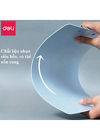 Bìa trình ký nhựa A4 Deli đơn, Bìa kẹp nhựa giấy, tài liệu, kẹp hồ sơ A4 một mặt, màu pastel học sinh văn phòng