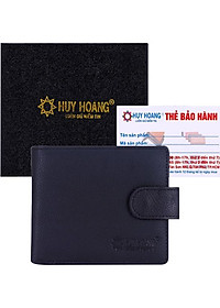 Ví Nam Bấm Nút Huy Hoàng HT2142 (12.5 x 10 cm) - Đen