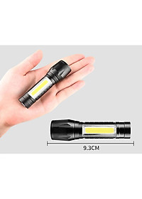 Đèn pin mini siêu sáng bỏ túi 2in1 có zoom xa gần kèm hộp đựng- Hàng chính hãng 