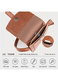 Túi Yuumy ( Thời trang nữ mini đựng điện thoại - Túi đeo chéo da Bergen YN248 )