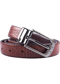 Thắt Lưng Nữ Da Thật Vân Cá Sấu Huy Hoàng HT5122 - Nâu