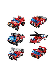 Hộp 6 bộ đồ chơi lắp ráp Chiến binh Sao Hỏa 6in1 Qman 1416 (498 chi tiết)