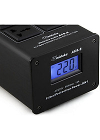 QUÀ TẶNG KÈM - BỘ LỌC NGUỒN ĐIỆN SẠCH CHỐNG NHI.ỄU AC8.8 CHUYÊN DÙNG CHO DÀN ÂM THANH HI-END CÔNG SUẤT 3000W. Wei.du.ka AC8.8 Power Strip 3000W LED Display Lighting Protection AC Power Outlet Audio Power Filter Purifier Conditioner - Hàng Chính Hãng