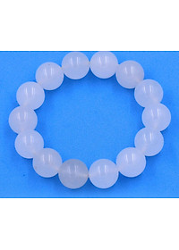 Chuỗi đeo tay đá thạch anh trắng 14 ly - Vòng chuỗi đeo tay đá phong thủy