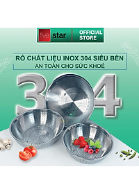Rổ lưới inox cao cấp Fivestar 22cm / 26cm / 30cm