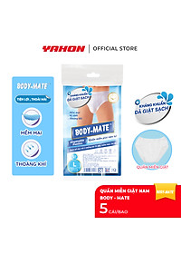 [Tặng 2 Khăn Ướt Cồn/Bao] Set 5 Quần Lót Nam Tiện Lợi BODY-MATE | Đã Giặt Sạch, Mềm Mại, Thoáng Khí
