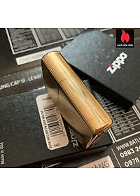 Bật Lửa Vỏ Zippo Brushed Brass Chính Hãng - Không Kèm Ruột Zippo