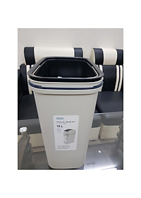 Thùng rác nắp lật Hiro 15L (Kèm ruột) - Chính hãng INOCHI