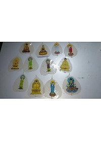 Tranh treo tường trang trí nhà cửa có khung cao cấp mẫu Mẹ quan âm, adida, Tranh Phật Quan Âm Trên Là Bồ Đề HPB-2324