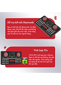 Trọn bộ Sound card XOX BP3 hát thu âm, Livestream kèm Mic thu âm và Tai nghe kiểm âm