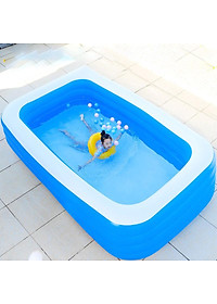 Bể Bơi To Mùa Hè 2.1 Mét 3 Tầng Tặng Kèm Dụng Cụ Bơm Đạp Chân Hồ Kích Cỡ To Cho Người Lớn Và Bé