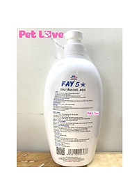 Sữa tắm Fay 5 sao diệt ve rận, bọ chét, khử mùi, mượt lông chó mèo (chai 800ml)