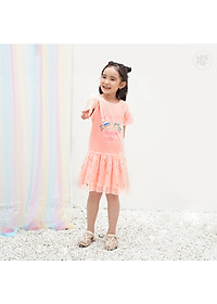 Váy Bé Gái Miss Meow Size Đại, Đầm Cho Bé Gái Phối Lưới In Kính Mắt