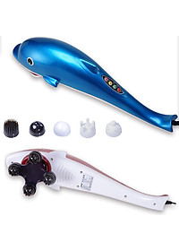 Máy mát xa cầm tay cá heo 6 đầu Nikio PL 608B điện tử
