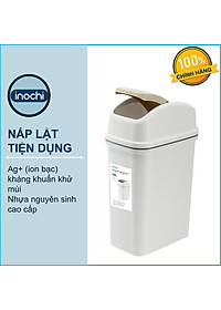Thùng Rác Nhựa Nắp Lật Inochi 10 Lít Rất Đẹp Làm Sọt Rác Văn Phòng, Khách Sạn, Đựng Rác Gia Đình, Để Bàn Trong Nhà