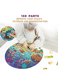 Đồ chơi xếp hình ghép hình puzzle dạng hình tròn Mideer - Chủ đề Khu rừng (150 mảnh ghép)