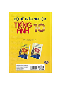 Sách Bộ Đề Trắc Nghiệm Tiếng Anh