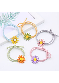Dây buộc tóc nữ hoa cúc họa mi [Set 10 dây] NASI dễ thương phong cách hàn quốc thun cột tóc nữ co giãn tốt phụ kiện tóc