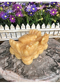 Tượng Cua phong thủy đá ngọc hoàng long đặt bàn làm việc - Dài 15 cm
