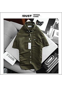 Áo sơ mi nam cộc tay trơn cổ bẻ basic LCT chuẩn form chất liệu linen cao cấp, trẻ trung lịch lãm - THE DUST