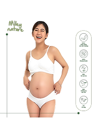 Bộ Đồ Lót Bầu Vải Sợi Thiên Nhiên Cao Cấp Miley Nature Miley Lingerie BRB0203_PRB0200