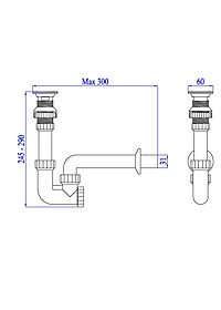 Bộ xả nhựa lavabo (xả nhấn)-LV04