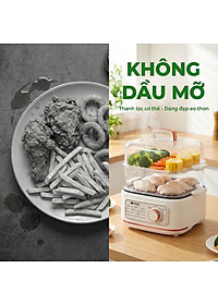 Nồi lẩu hấp thủy nhiệt Mishio MK382 khay hấp inox 304 - Hàng chính hãng