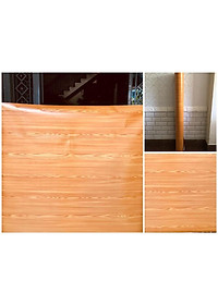 Decal dán tường  vân gỗ vàng cam có sẵn keo DTL142(60x500cm)