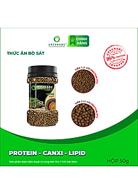Thức ăn bò sát Rùa Nước GREENABC – Cung cấp protein, canxi, lipid giúp tăng kích thước, mai cứng chắc - Hộp 50g và 230g