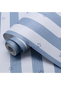 10M Giấy dán tường Trắng Xanh Ngôi sao WP0070