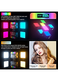 Đèn Led Ulanzi VL49 RGB Fill Light, Đổi Được Nhiều Tone Màu Quay Phim & Chụp Ảnh, Tích Hợp Pin Sạc Đa Năng - Hàng Chính Hãng