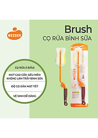 Dụng cụ vệ sinh bình sữa Wesser - MÀU CAM