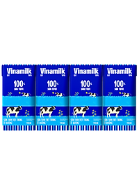 Thùng 48 Hộp Sữa Tươi Tiệt Trùng Vinamilk 100% Ít Đường  (110ml / Hộp)