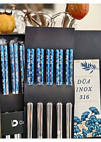 Hộp quà tặng đũa inox 316 DandiHome cao cấp mạ Titanium Plated