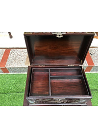 Tráp gụ hình chữ nhật khảm đẹp 30x20cm