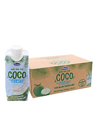 THÙNG NƯỚC DỪA TƯƠI COCOFRESH - 24 HỘP 330ML