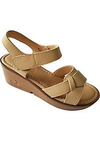 Giày Sandal Nữ Đế Xuồng BIGGBEN Da Bò Thật SDX14